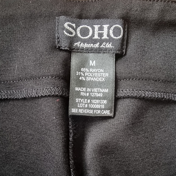 SOHO Slip-On Black Pants - Picture 6 of 6
